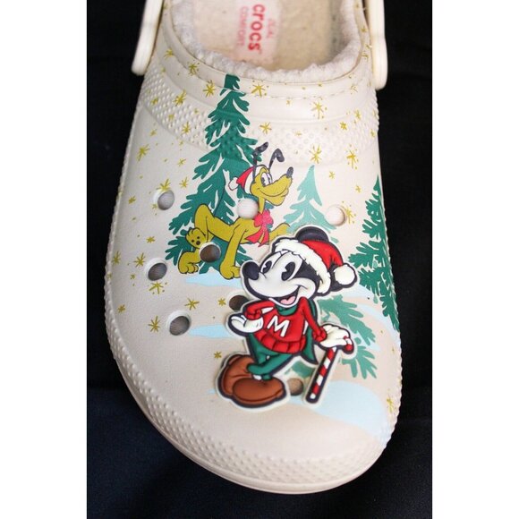 Disney Christmas Crocs sz M10/W12 Mickey Mouse Donald Duck Pluto Clogs Comfort - Picture 5 of 9